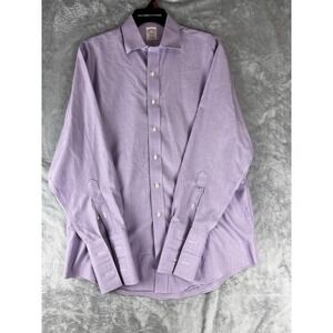 Brooks Brothers Men's Size‎ 15.5/34 Long Sleeve Button Up Shirt Purple Madison